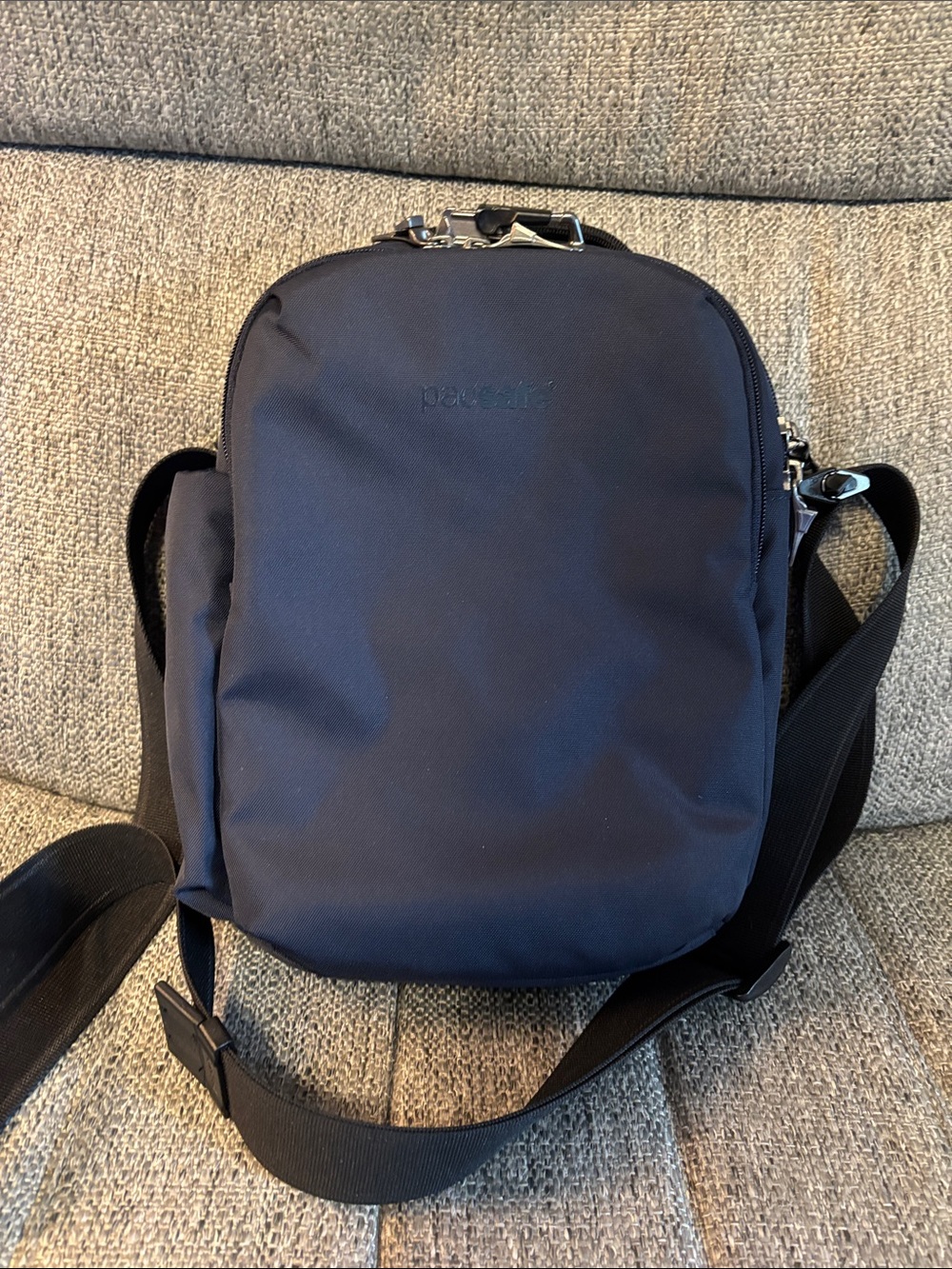 PacSafe Navy Compact Crossbody Sling Bag